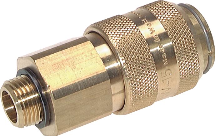 Exemplary representation: Coupling socket with male thread, brass