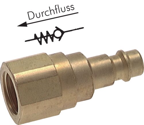 Exemplary representation: Coupling plug with non-return valve