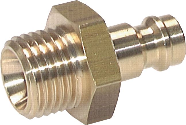 Exemplary representation: Coupling plug with male thread, brass